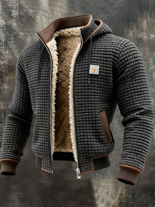Elegante giacca trapuntata con colletto curato