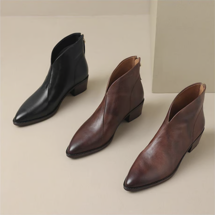 Claudine™ | Stivaletti di lusso con tacco basso
