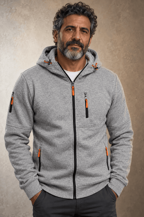 Felpa con zip UrbanFlex di André Ferran