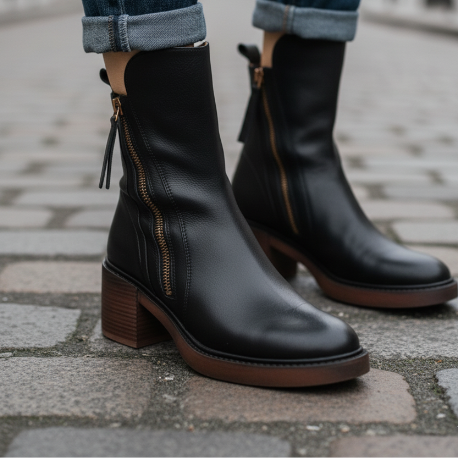 FOSCARI LABEL | Stivaletti con Zip Tacco Comfort Isabelle