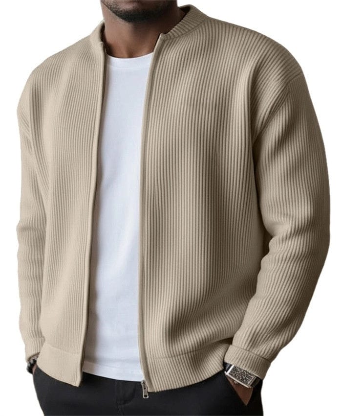 Cardigan con zip a costine André Ferran