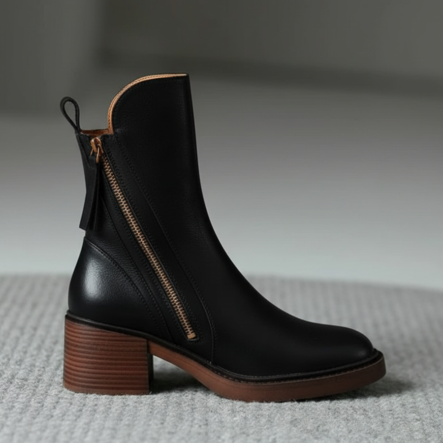 FOSCARI LABEL | Stivaletti con Zip Tacco Comfort Isabelle