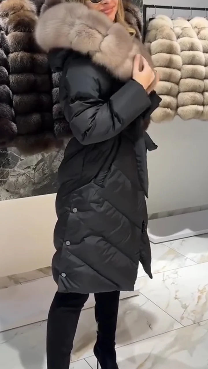AURELIA™| CAPPOTTO LUNGO CON PELLICCIA