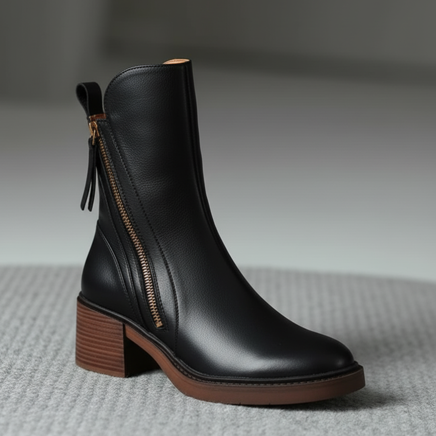 FOSCARI LABEL | Stivaletti con Zip Tacco Comfort Isabelle