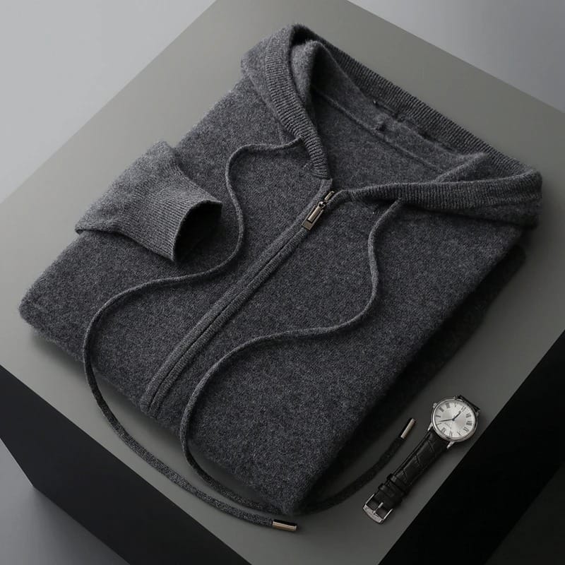 Felpa con cerniera in cashmere André Ferran