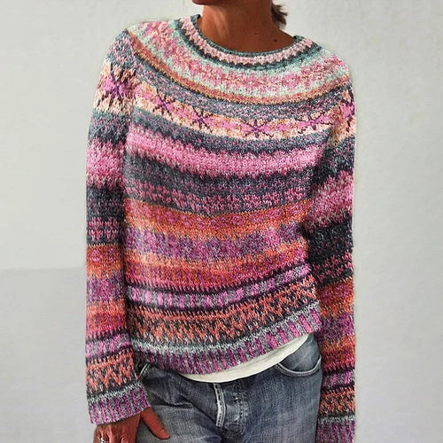 Élina | Maglione con motivo multicolore