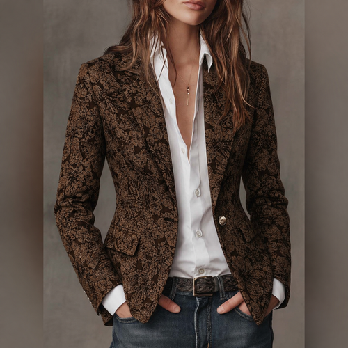 Estelle | Blazer Jacquard Cashmere Slim