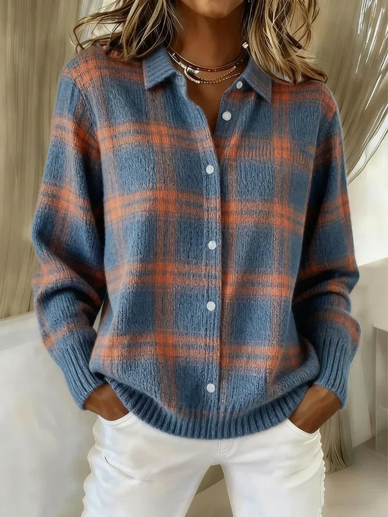 FOSCARI LABEL | CARDIGAN A QUADRI IN MAGLIA MORBIDA