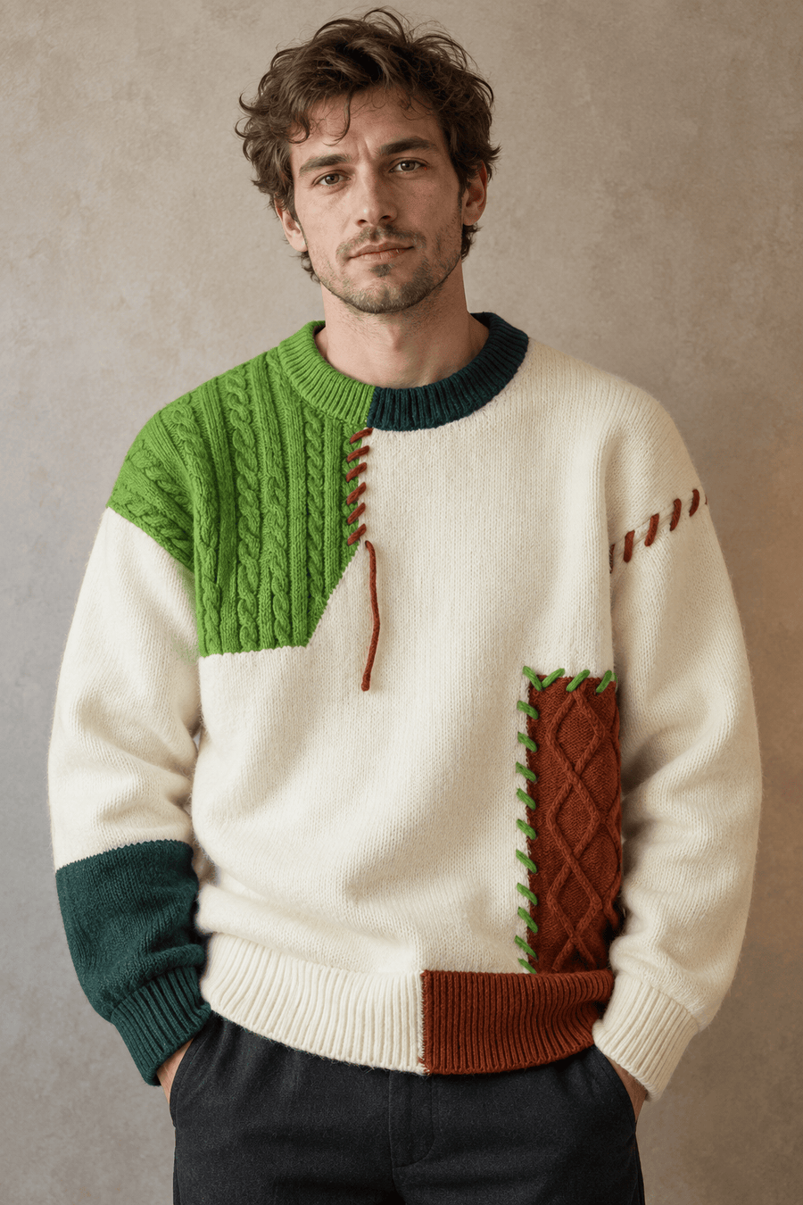 Maglione Patchwork André Ferran