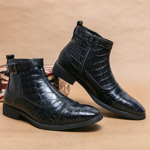 Varel | Stivaletti con fibbia in pelle sintetica