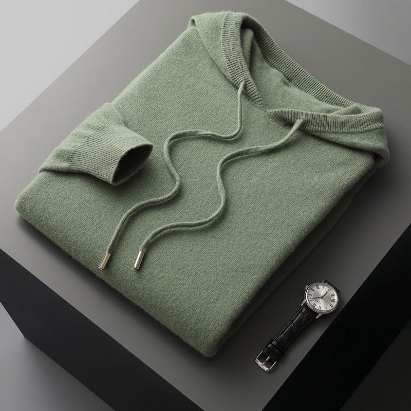 Felpa con cappuccio in lana merino André Ferran