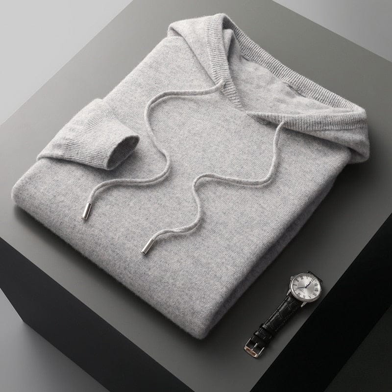 Felpa con cappuccio in lana merino André Ferran
