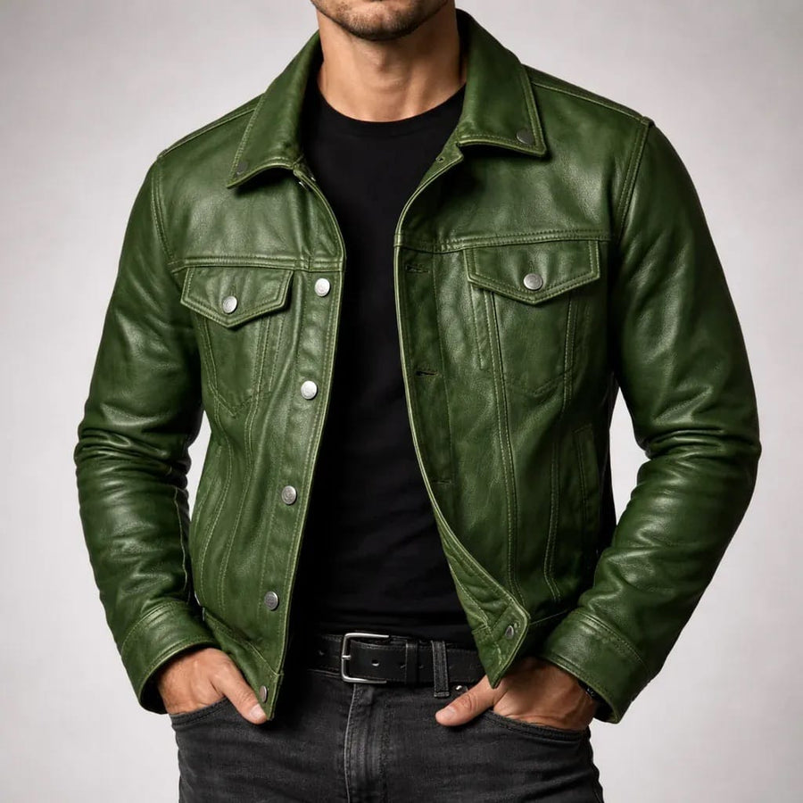 Giacca in pelle vintage André Ferran