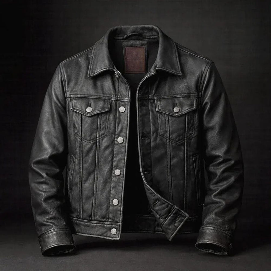Giacca in pelle vintage André Ferran