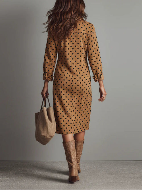 Ebonelle | Abito Camicia Midi a Pois