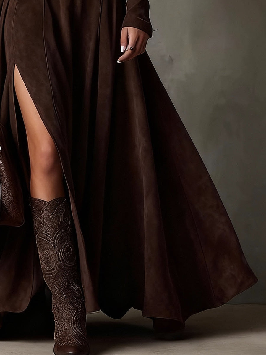 Rhiandra | Abito Maxi a Collo Alto