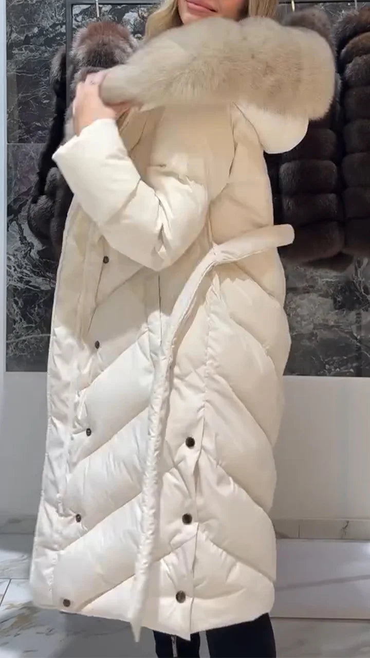 AURELIA™| CAPPOTTO LUNGO CON PELLICCIA