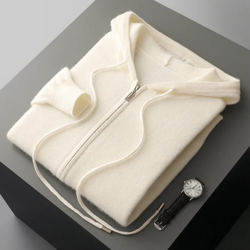 Felpa con cerniera in cashmere André Ferran