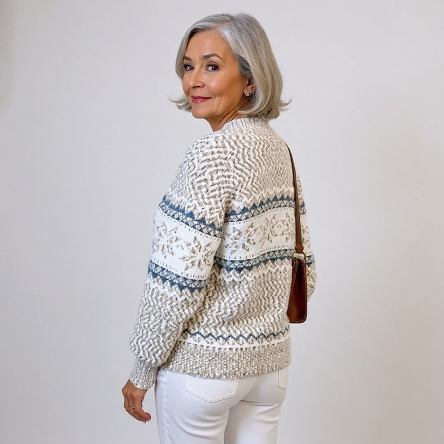 Margot | Maglione con collo alto e fiocchi di neve