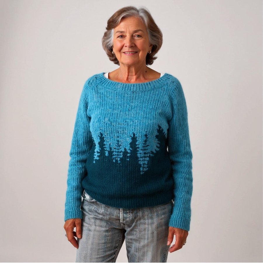 Brigitte | Maglione con motivo boschivo