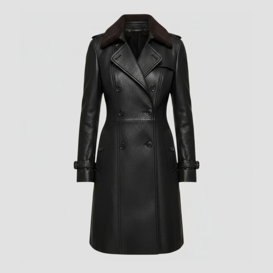 LENA™ | Cappotto in pelle