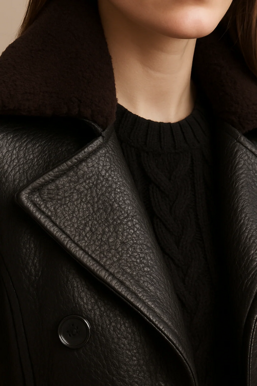 LENA™ | Cappotto in pelle