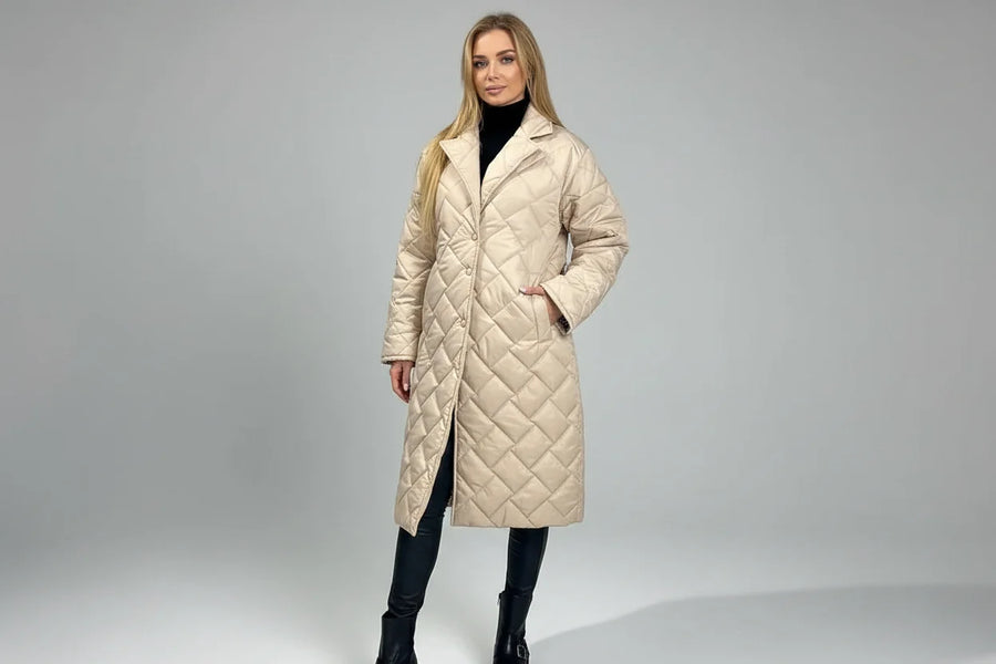 Cappotto imbottito premium con fodera a stampa leopardata