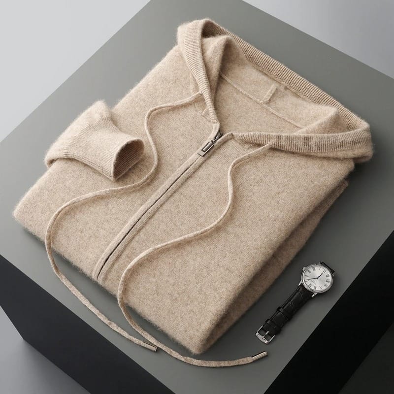 Felpa con cerniera in cashmere André Ferran