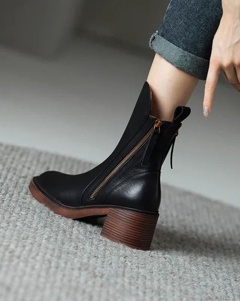 FOSCARI LABEL | Stivaletti con Zip Tacco Comfort Isabelle