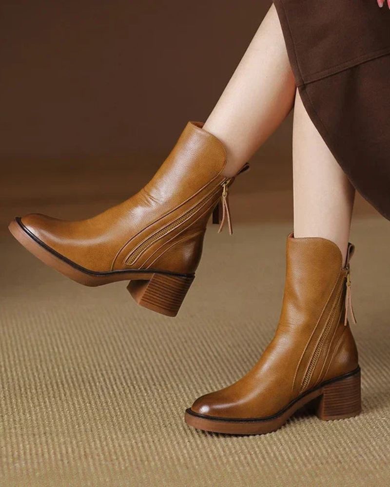 FOSCARI LABEL | Stivaletti con Zip Tacco Comfort Isabelle
