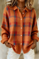 FOSCARI LABEL | CARDIGAN A QUADRI IN MAGLIA MORBIDA