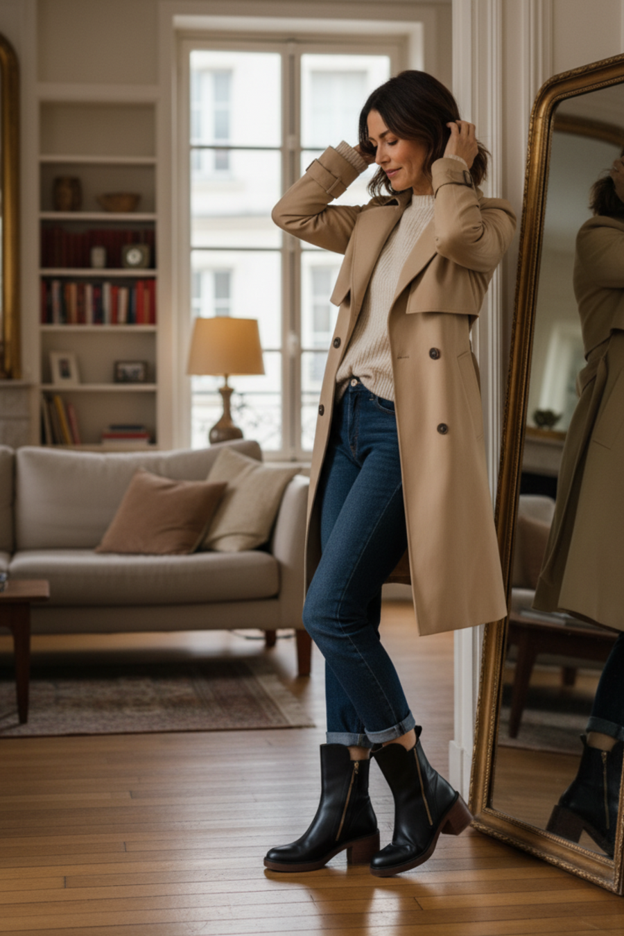 FOSCARI LABEL | Stivaletti con Zip Tacco Comfort Isabelle