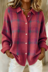 FOSCARI LABEL | CARDIGAN A QUADRI IN MAGLIA MORBIDA