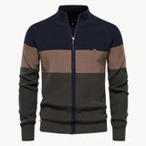 Cardigan con zip a blocchi di colore André Ferran