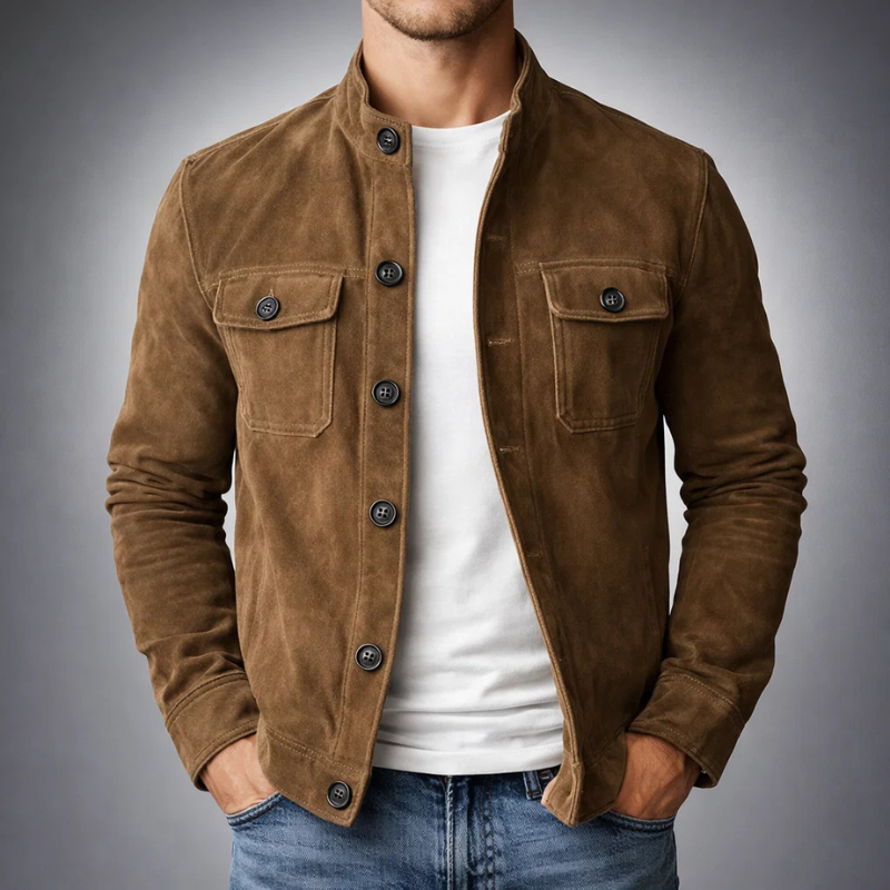 Varga | Giacca bomber in pelle scamosciata premium