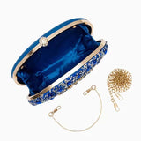 Celeste | Pochette con Nodo e Strass