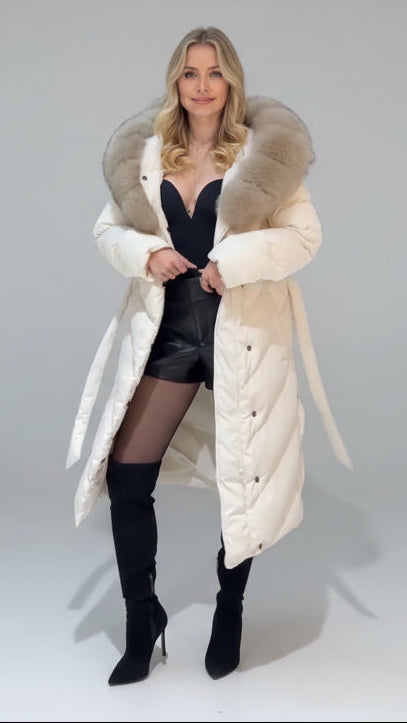 AURELIA™| CAPPOTTO LUNGO CON PELLICCIA
