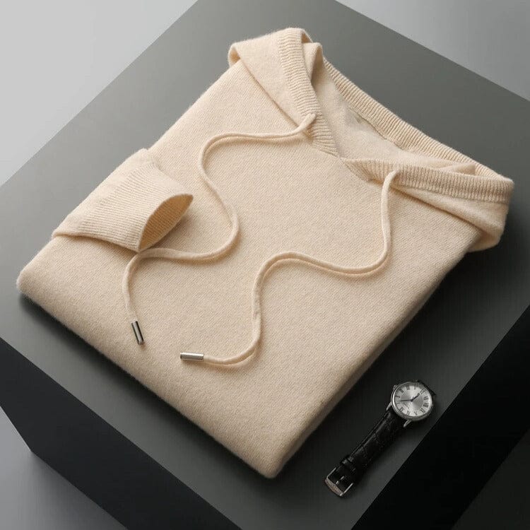 Felpa con cappuccio in lana merino André Ferran