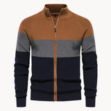 Cardigan con zip a blocchi di colore André Ferran