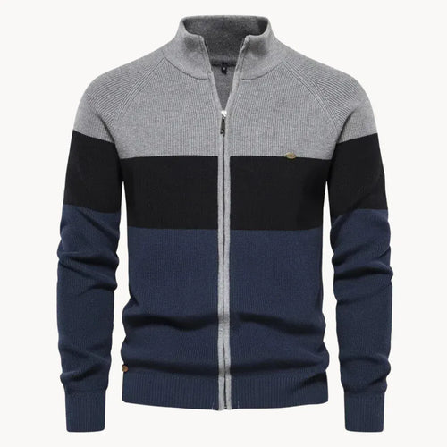 Cardigan con zip a blocchi di colore André Ferran