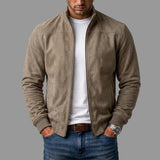 FOSCARI LABEL | GIUBBOTTO BOMBER IN PELLE SPAZZOLATA