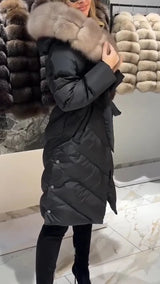 AURELIA™| CAPPOTTO LUNGO CON PELLICCIA