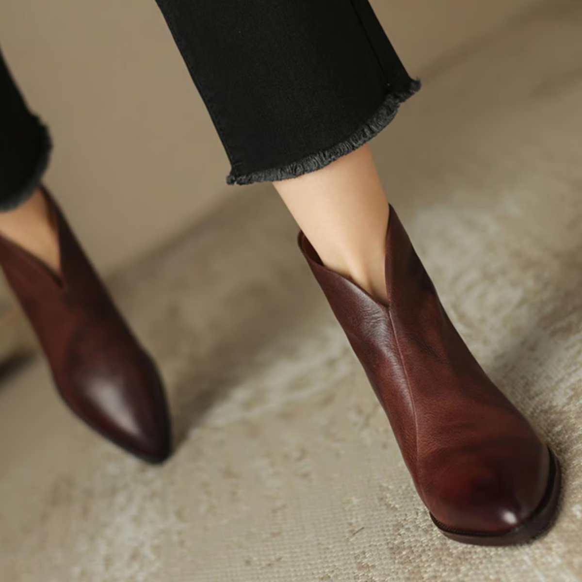 Claudine™ | Stivaletti di lusso con tacco basso