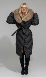AURELIA™| CAPPOTTO LUNGO CON PELLICCIA