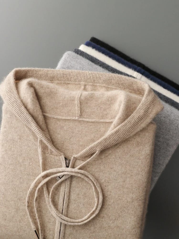 Felpa con cerniera in cashmere André Ferran
