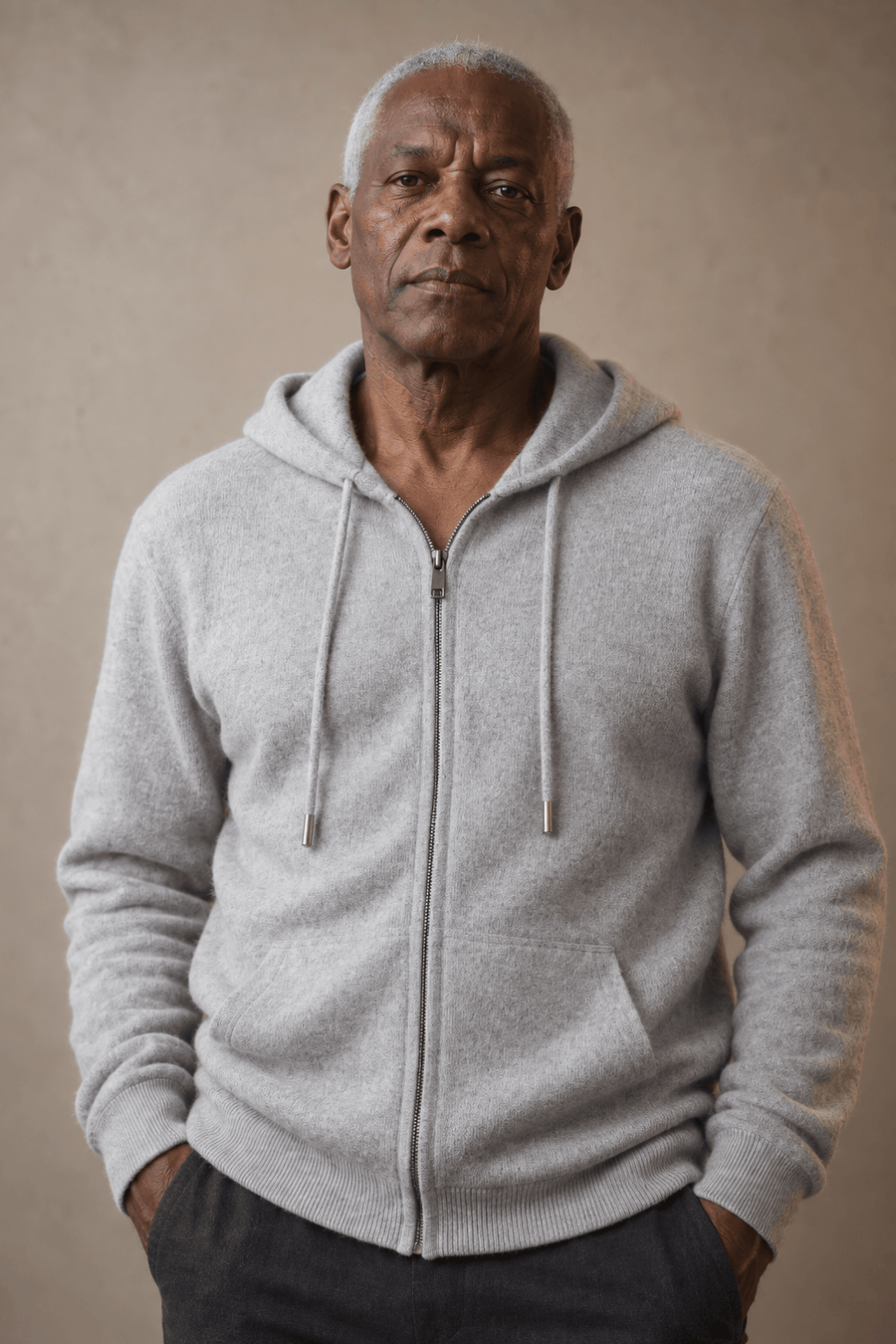 Felpa con cerniera in cashmere André Ferran