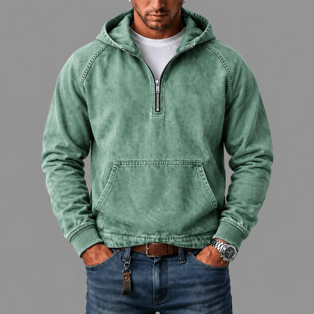 Anorak in Denim Lavato André Ferran