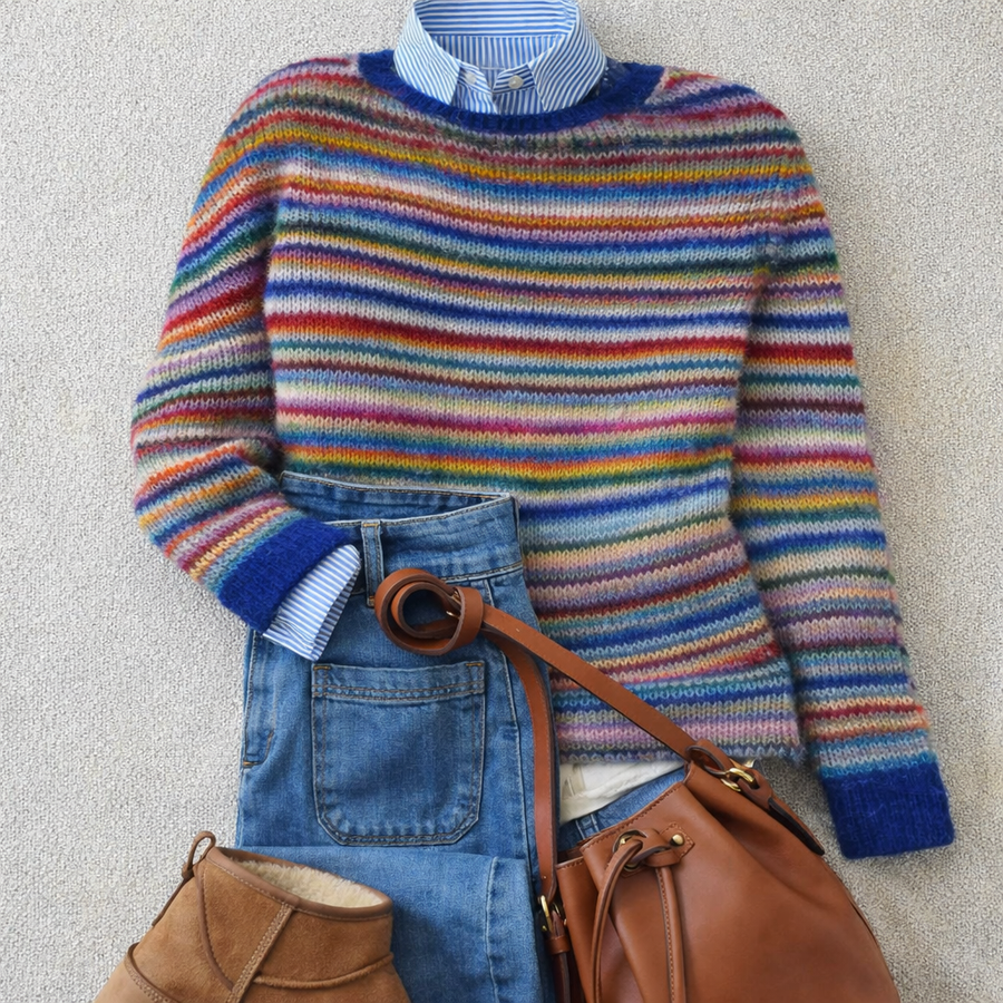 Isabelle | Maglione con strisce multicolori