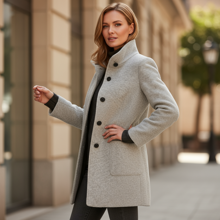 Cappotto lungo in lana pregiata