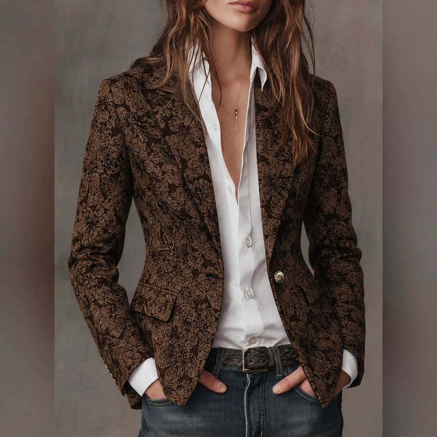 Estelle | Blazer Jacquard Cashmere Slim